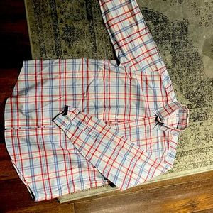 Brooks Brothers casual button down shirt, Med., red/white/blue, great condition